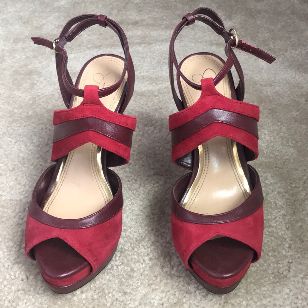 Jessica Simpson Red Platform Heels